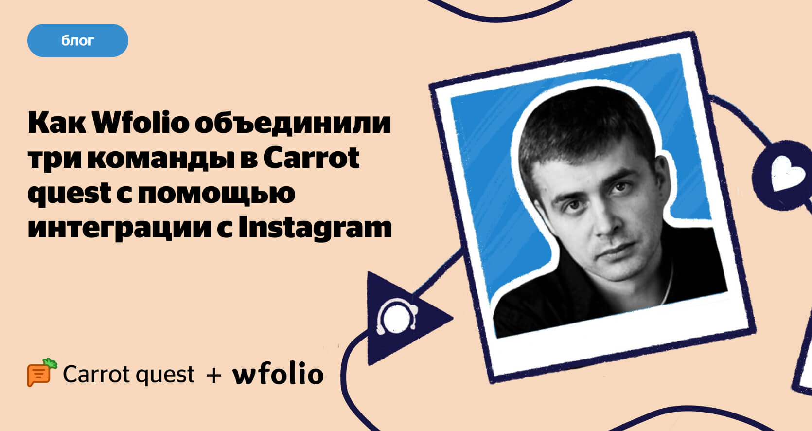 Кейс Wfolio и Carrot quest: объединили три команды в Carrot quest с помощью  интеграции с Instagram